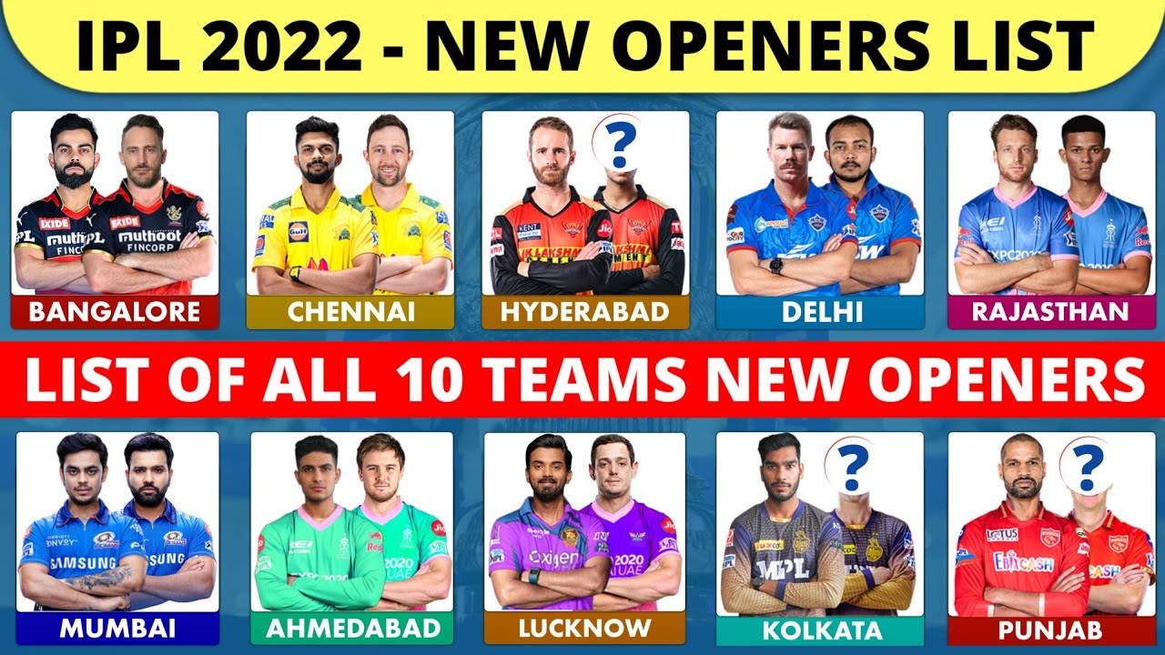 IPL 2025 All Teams Openers